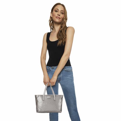 Silver GG Imprime Tote Small, , large image number 0