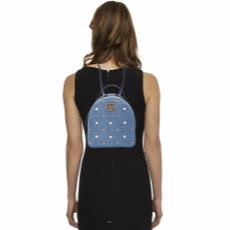 Blue Denim GG Marmont Backpack, , large image number 2