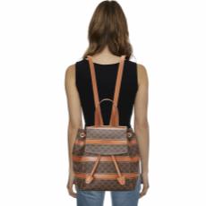 Brown Coated Canvas Macadam Backpack, , large image number 2
