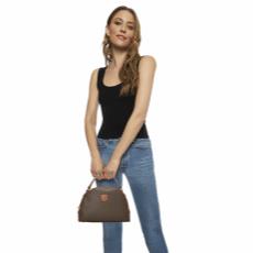 Brown Coated Canvas Macadam Handbag, , large image number 2