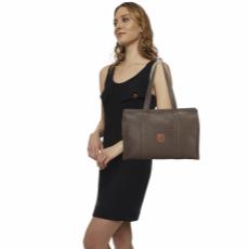 Brown Coated Canvas Macadam Tote, , large image number 2