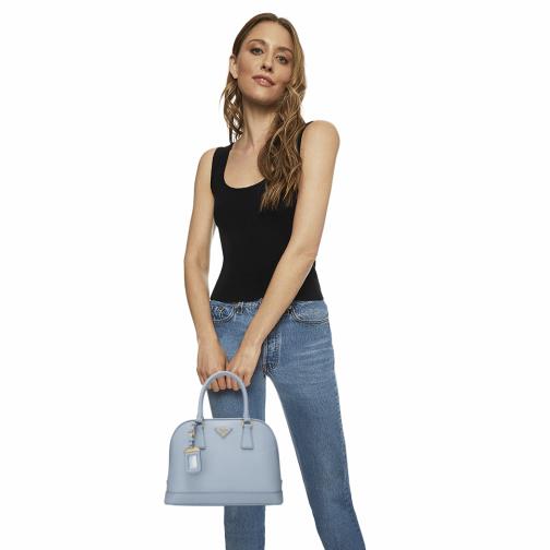 Blue Saffiano Dome Tote, , large image number 0