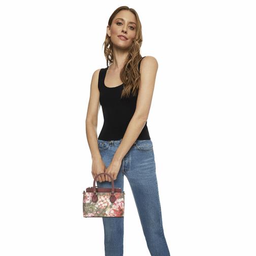 Pink GG Blooms Supreme Canvas Top Handle Tote, , large image number 0