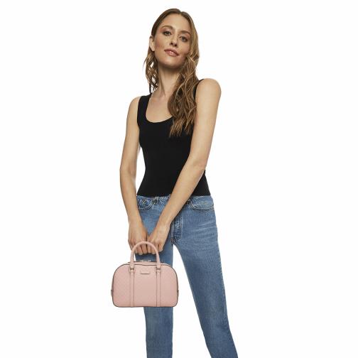 Pink Microguccissima Leather Convertible Handbag, , large image number 0