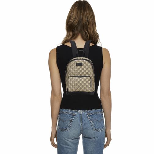 Black Original GG Supreme Canvas Bee Backpack, , large image number 0