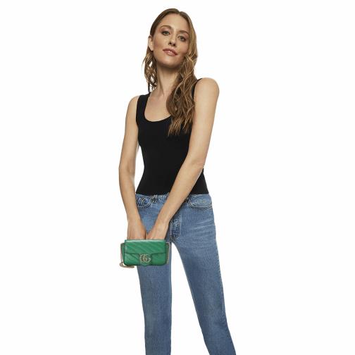 Green Leather Torchon Marmont Crossbody Mini, , large image number 0