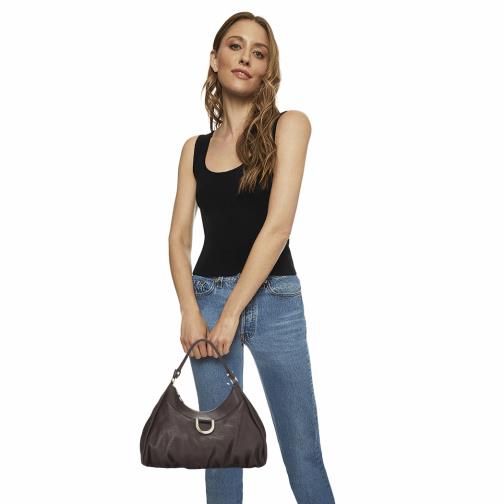 Brown Guccissima D-Ring Abbey Shoulder Bag, , large image number 0
