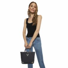Black Original GG Canvas D-Ring Abbey Tote, , large image number 2