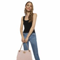Pink Leather GG Marmont Chain Tote, , large image number 2