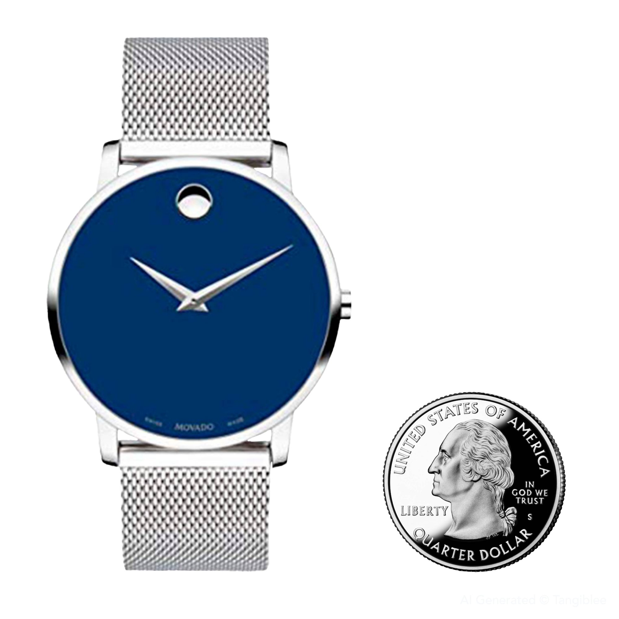 Movado Museum Classic 40mm Stainless Steel Blue Quartz Men's Watch 
