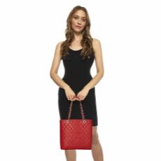 Red Quilted Caviar Petite Shopping Tote (PST) XL, , large image number 2