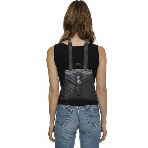 Black Calfskin Monogram Loulou Backpack, , large image number 0