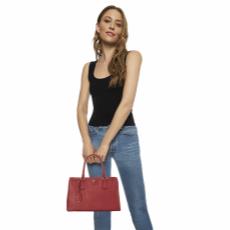 Red Saffiano Executive Tote Medium, , large image number 2