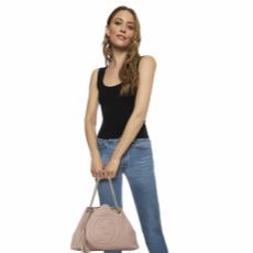 Pink Leather Soho Chain Tote, , large image number 2