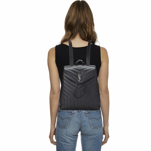 Black Calfskin Monogram Loulou Backpack Medium, , large image number 0
