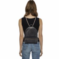 Black Leather Soho Chain Backpack, , large image number 2