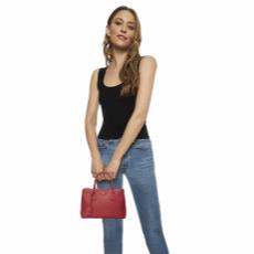 Red Saffiano Executive Tote Small, , large image number 2