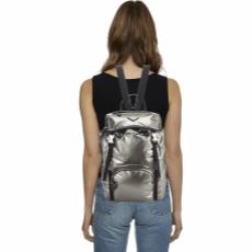 Silver Nylon Backpack, , large image number 2