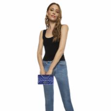 Purple Velvet Rectangular Flap Mini, , large image number 2