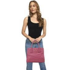 Pink Vitello Daino Convertible Handbag, , large image number 2