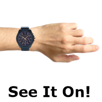 Armani Exchange AX2607 Chronograph Blue Bracelet Watch - W62103   Jewellers