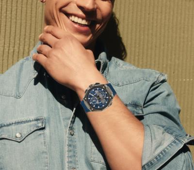 Men\'s Bulova Precisionist Two-Tone Chronograph with Watch (Model: Zales Dial | Strap 98B357) Blue