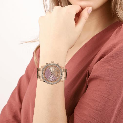 guess rose gold confetti watch