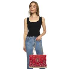 Red Bandana Canvas Loulou Shoulder Bag Medium, , large image number 2