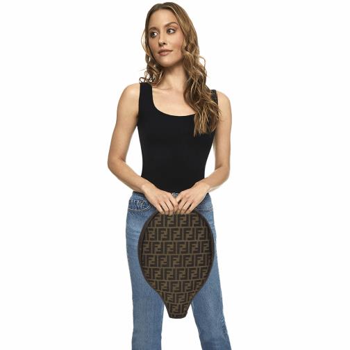 Brown Zucca Canvas Tennis Racket Cover, , large image number 0
