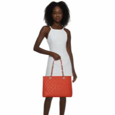 Orange Quilted Caviar Grand Shopping Tote (GST), , large image number 2