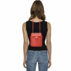 Red Quilted Lambskin Urban Spirit Backpack Small, , large image number 2