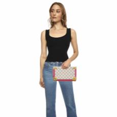 Pink Damier Azur Trunk Neverfull Pouch MM, , large image number 2