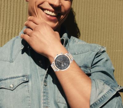 Men\'s Calvin Klein Two-Tone IP Chronograph Watch with Grey Dial (Model:  25200064) | Zales | Quarzuhren
