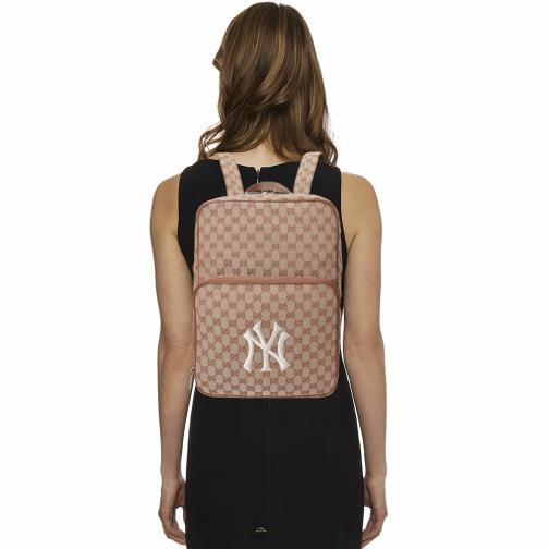 Orange GG Canvas New York Yankees Backpack, , large image number 0