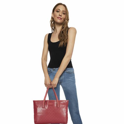 Red GG Imprime Canvas Tote, , large image number 0