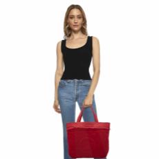 Red Terry Cloth 'CC' Tote XL, , large image number 2