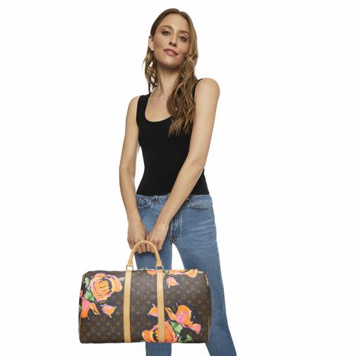 Stephen Sprouse x Louis Vuitton Monogram Roses Keepall 50 