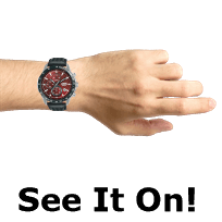 Lorus RM305JX9 Chronograph Red Dial Black | Strap W16271 Watch - Leather Jewellers F.Hinds