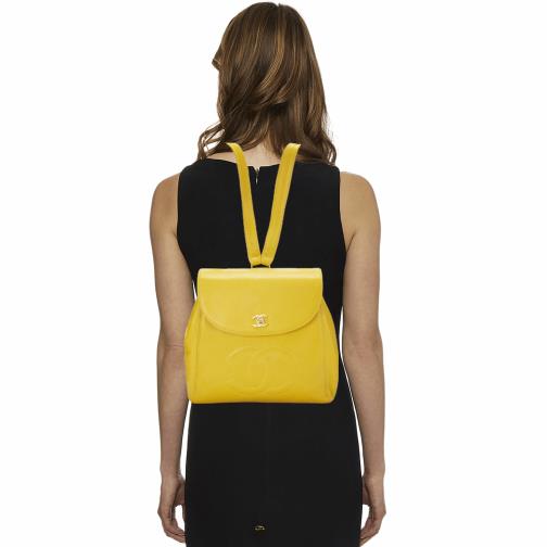 Yellow Caviar 'CC' Backpack, , large image number 0