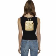 Gold Metallic Lambskin Classic Backpack Mini, , large image number 2
