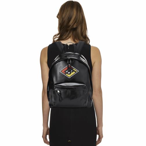 Burberry Black Coated Canvas 'TB' Logo Backpack QKB3FU0LKB000 | WGACA