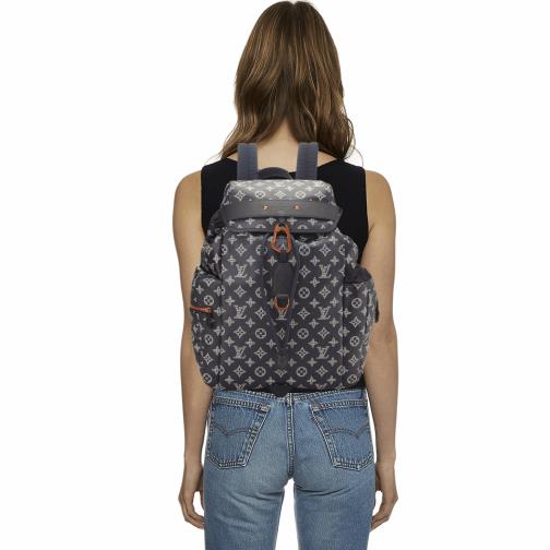 Navy Monogram Canvas Discovery Backpack, , large image number 0