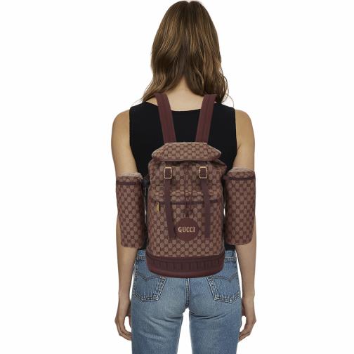 Gucci Burgundy GG Canvas Alpina Trekking Backpack QFB1JE0E15002