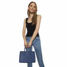 Blue Saffiano Executive Tote Medium, , large image number 2