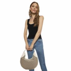 White Original GG Canvas Glam Hobo, , large image number 2