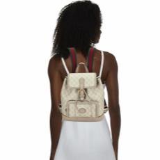 Beige GG Supreme Canvas Interlocking GG Backpack, , large image number 2