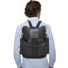 Black Zucca Double Pocket Backpack, , large image number 2