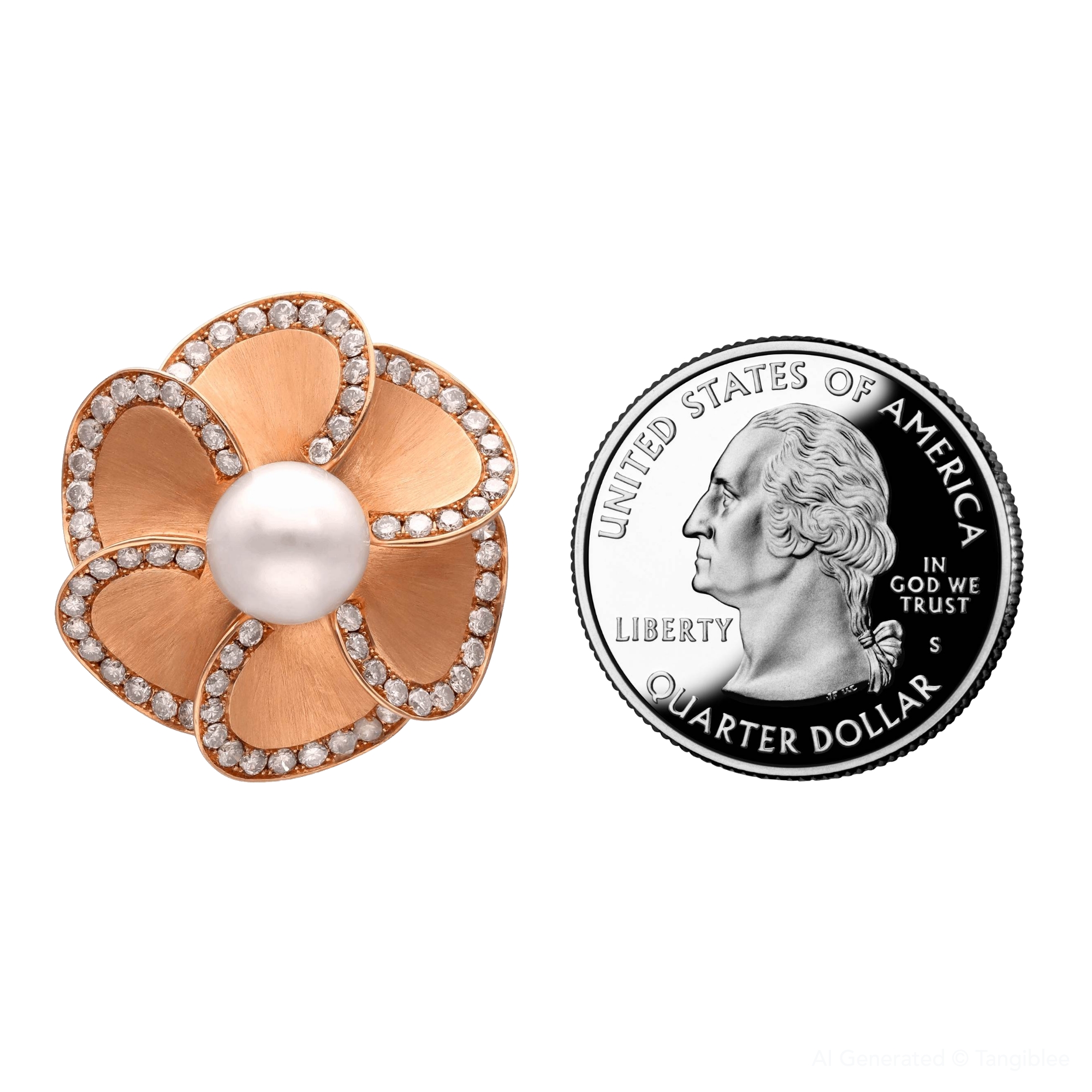 Assael 18K Rose Gold, Champagne Diamond 2.50ct. tw. and Japanese Akoya  Cultured Pearl Clip On Earrings AFE0006 | THE SOLIST